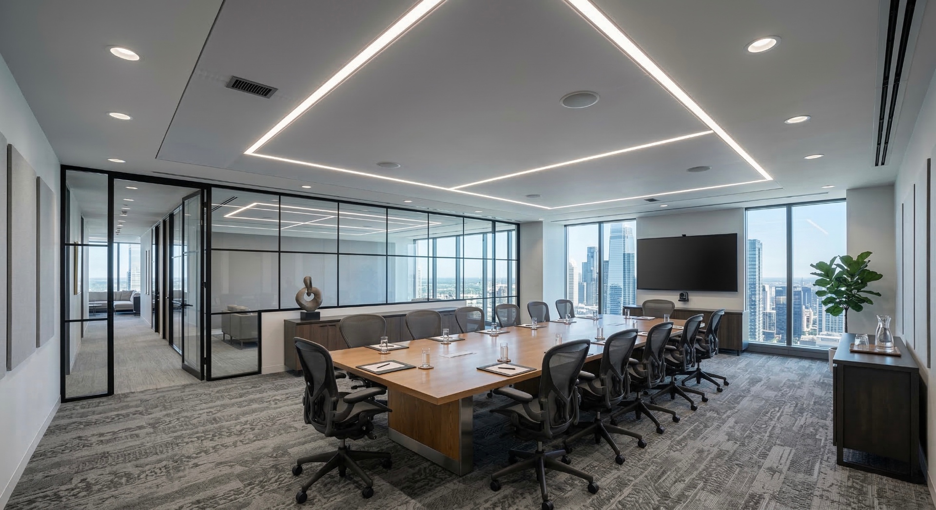 Acoustic stretch ceiling with sound absorption properties