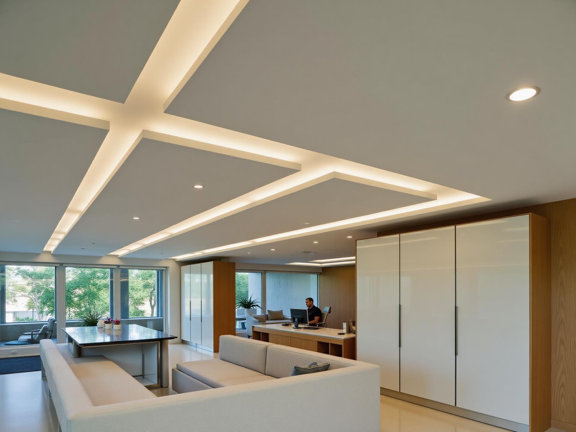 Linear LED ceiling lights architectural design