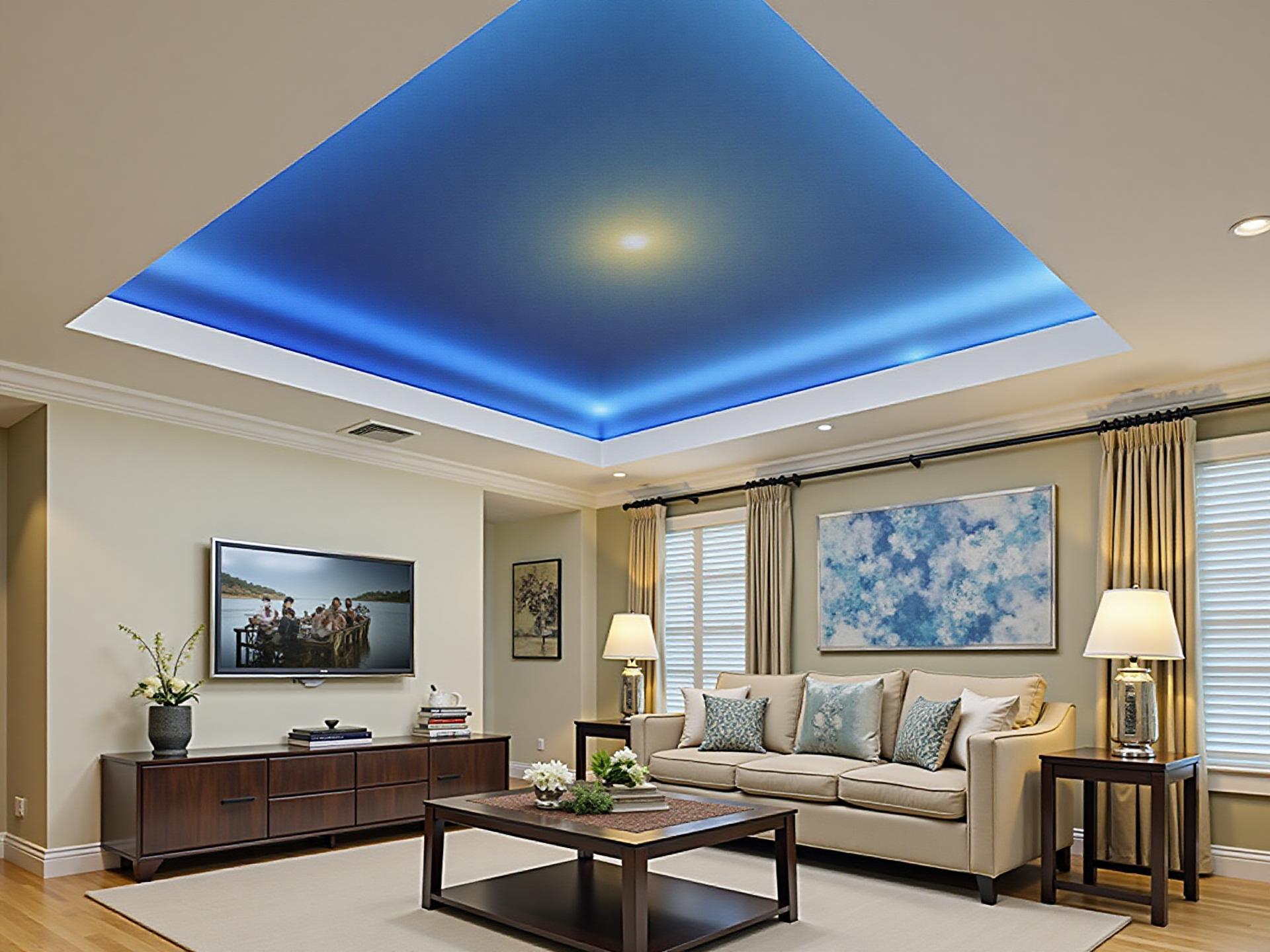 Custom printed stretch ceiling commercial space