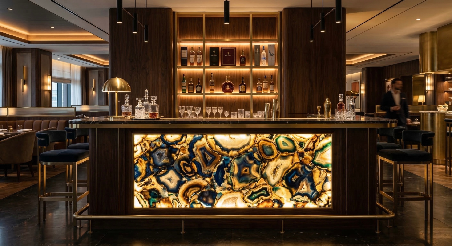 Luxury LED light box installation for commercial decorative lighting