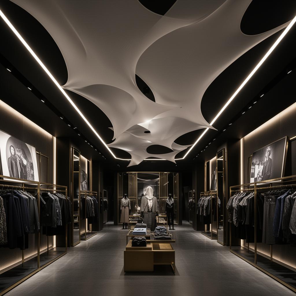 Flagship Stores stretch ceiling design
